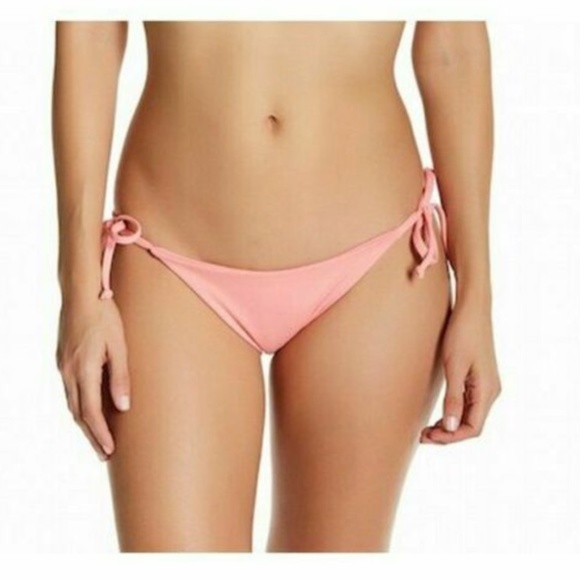 NEW Becca Color Code Side Tie Bikini Bottoms in‎ Peach [SZ Medium ] - Picture 2 of 11